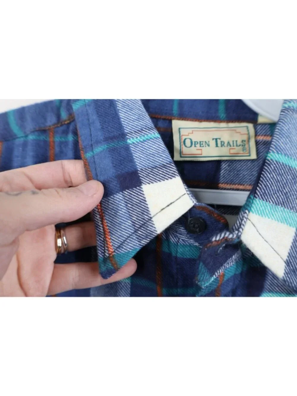 Vintage 70s Streetwear Mens Medium Faded Flannel Collared Button Shirt Plaid